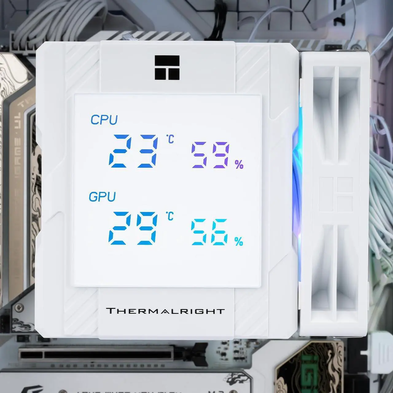 Alt view image 6 of 7 - Thermalright Peerless Assassin 120 Digital ARGB White CPU Air Cooler -Temperature Display | 6 Heat Pipes | 1850RPM PWM 120mm Fans, for Intel 1851/1700, AMD AM4/AM5