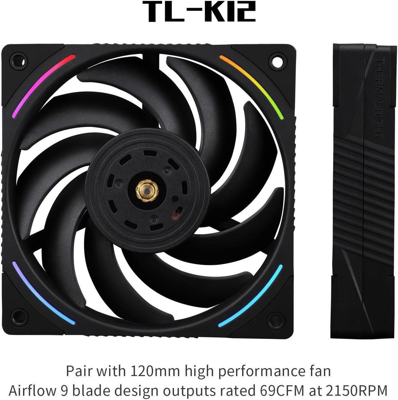 Alt view image 4 of 7 - Thermalright Phantom Spirit 120 EVO CPU Cooler,7×6mm Heat Pipes CPU Air Cooler,Dual PWM Fan Computer Cooling,2150RPM Speed,for AMD AM4 AM5/Intel 1700/1150/1151/1200/17XX/2011