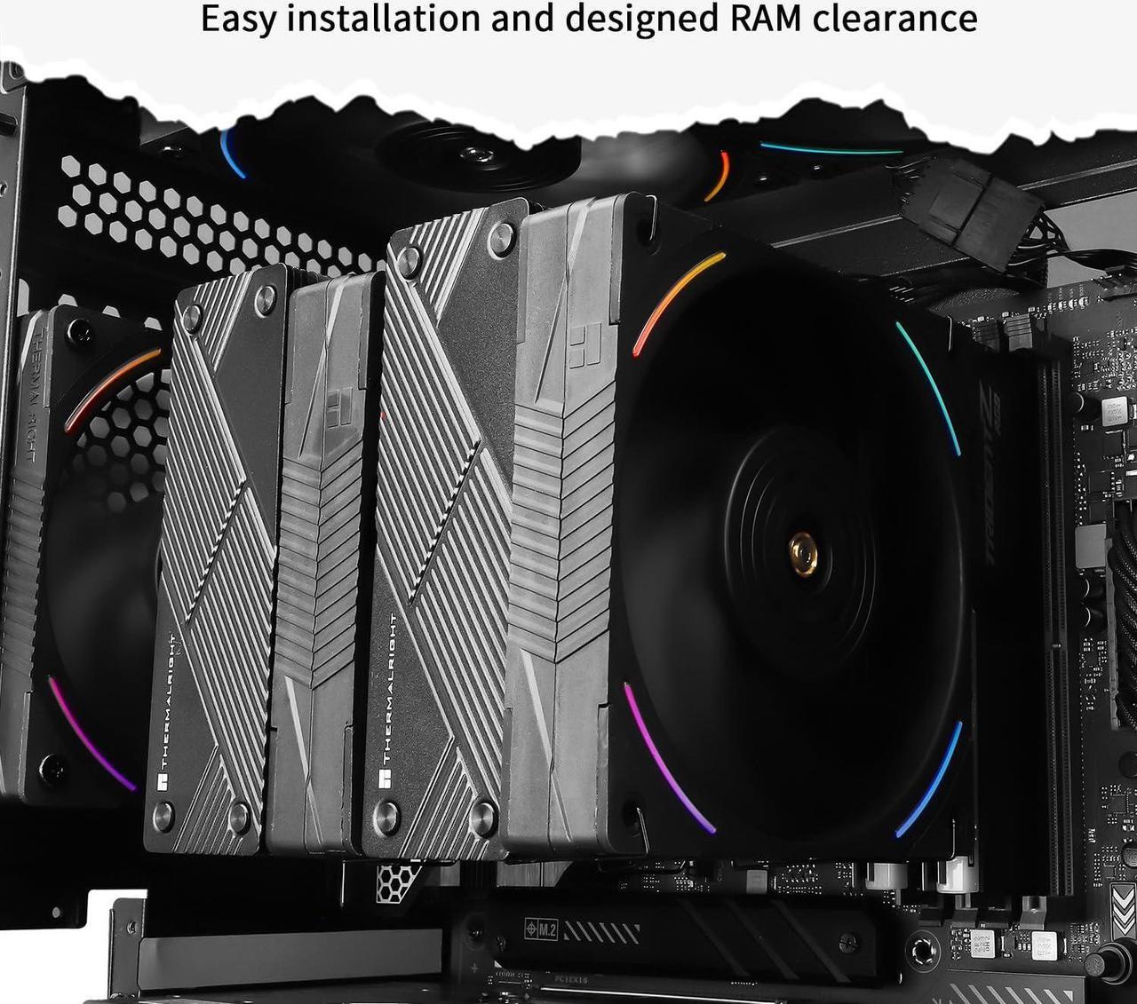Alt view image 5 of 7 - Thermalright Phantom Spirit 120 EVO CPU Cooler,7×6mm Heat Pipes CPU Air Cooler,Dual PWM Fan Computer Cooling,2150RPM Speed,for AMD AM4 AM5/Intel 1700/1150/1151/1200/17XX/2011