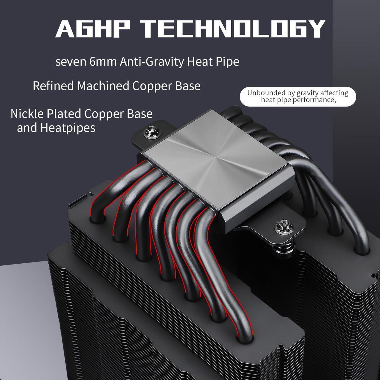 Alt view image 6 of 7 - Thermalright Phantom Spirit 120 EVO CPU Cooler,7×6mm Heat Pipes CPU Air Cooler,Dual PWM Fan Computer Cooling,2150RPM Speed,for AMD AM4 AM5/Intel 1700/1150/1151/1200/17XX/2011