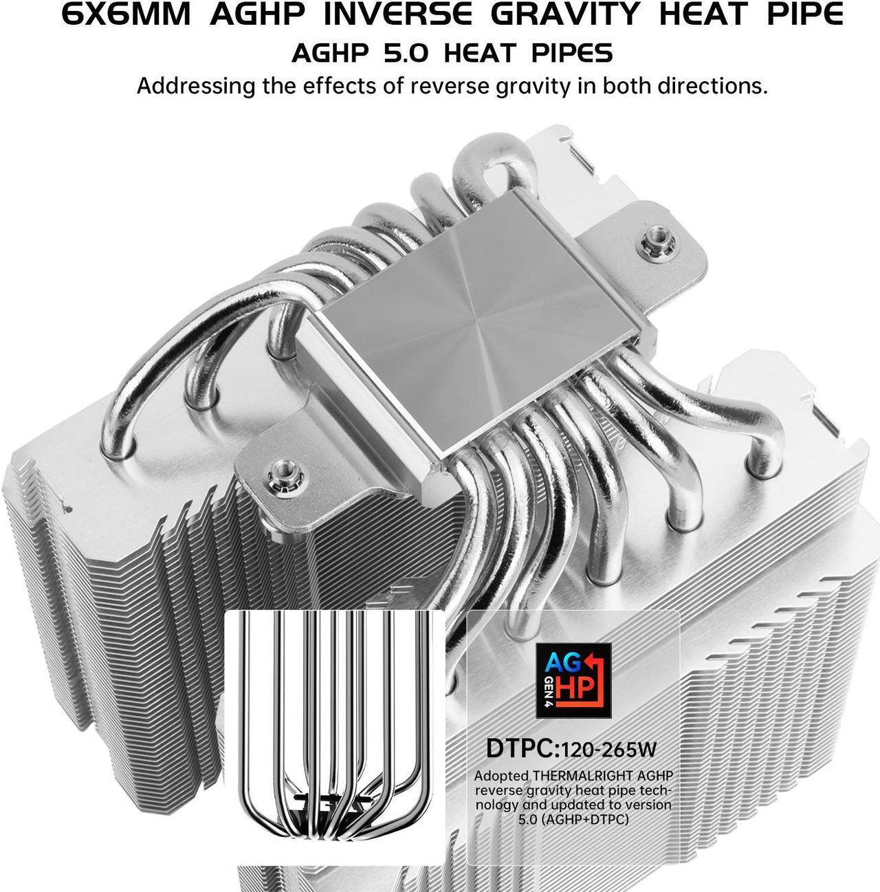 Alt view image 5 of 6 - Thermalright Peerless Assassin 120 SE ARGB V2 CPU Air Cooler - 6 Heat Pipes AGHP GEN 5.0 Technology | 1850RPM PWM 120mm Fans, for Intel 1851/1700/115X/1200, AMD AM4/AM5 White