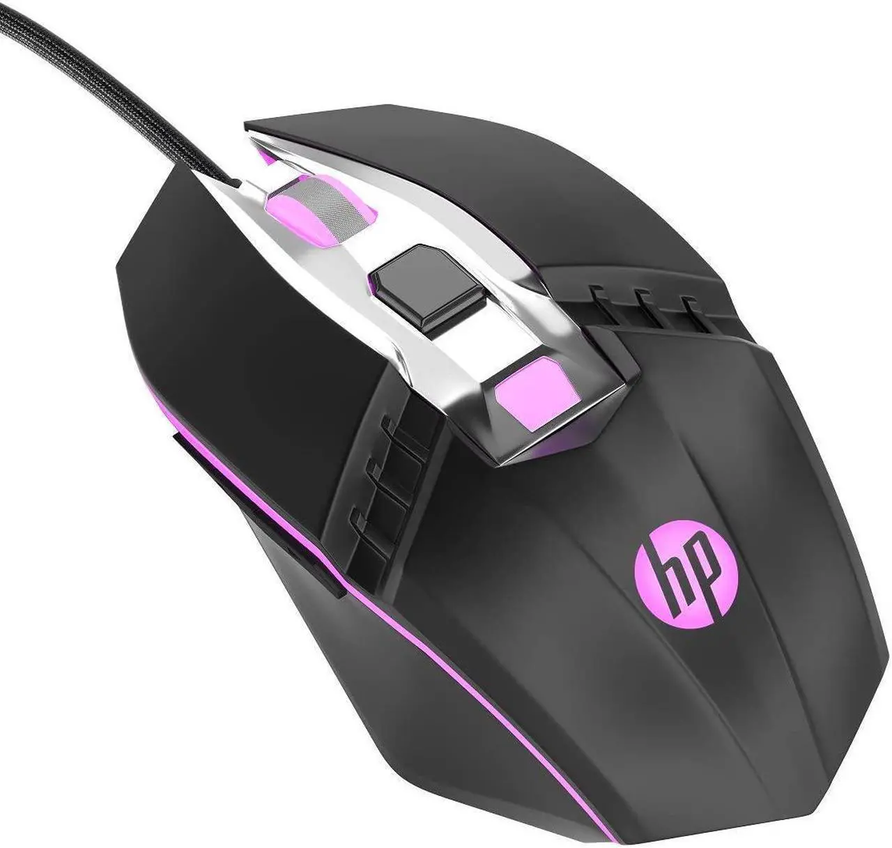 Main image of HP M270 Gaming Mouse, 4 DPI settings, 6 buttons, Optical sensor, USB wired, LED lightning, Ergonomic design, USB wired, (BLACK/GUN METAL)
