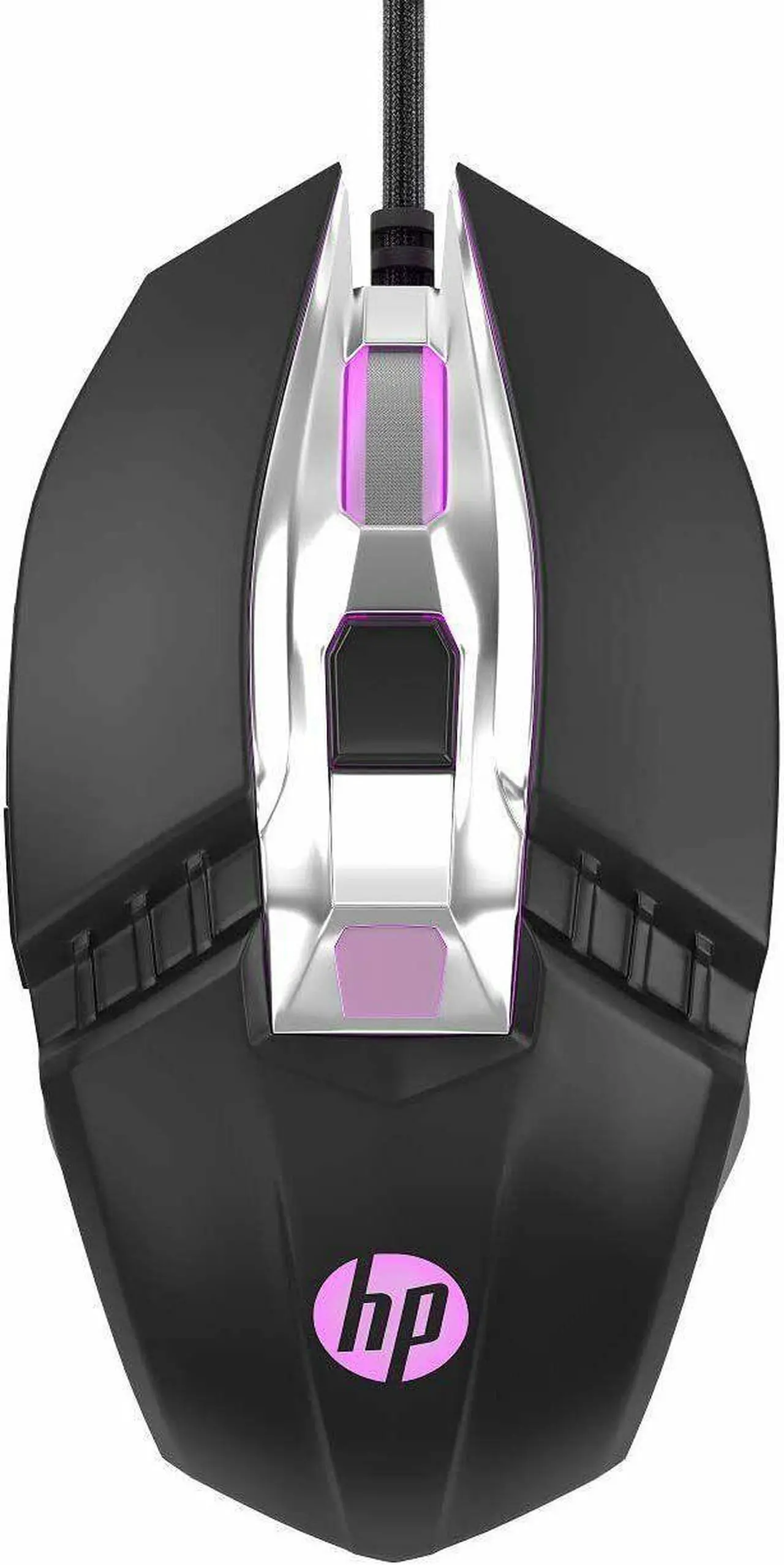 Alt view image 3 of 7 - HP M270 Gaming Mouse, 4 DPI settings, 6 buttons, Optical sensor, USB wired, LED lightning, Ergonomic design, USB wired, (BLACK/GUN METAL)