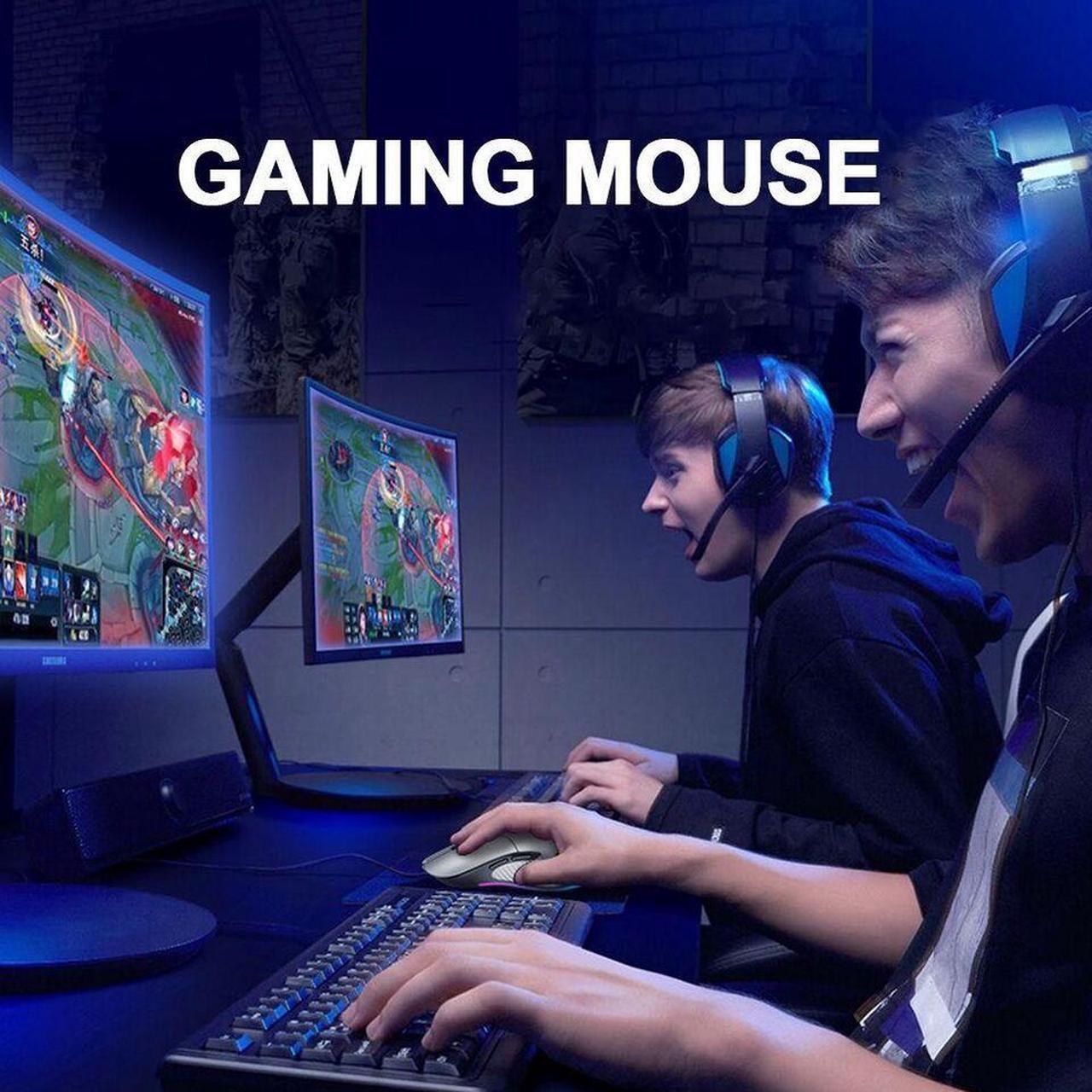 Alt view image 4 of 5 - HP M280 Gaming Mouse, USB wired, 4 DPI settings, 2400 max DPI, 6 buttons, High-end Optical sensor, Precise tracking, Ergonomic design, LED/RGB lightning, (BLACK/GUN METAL) colors