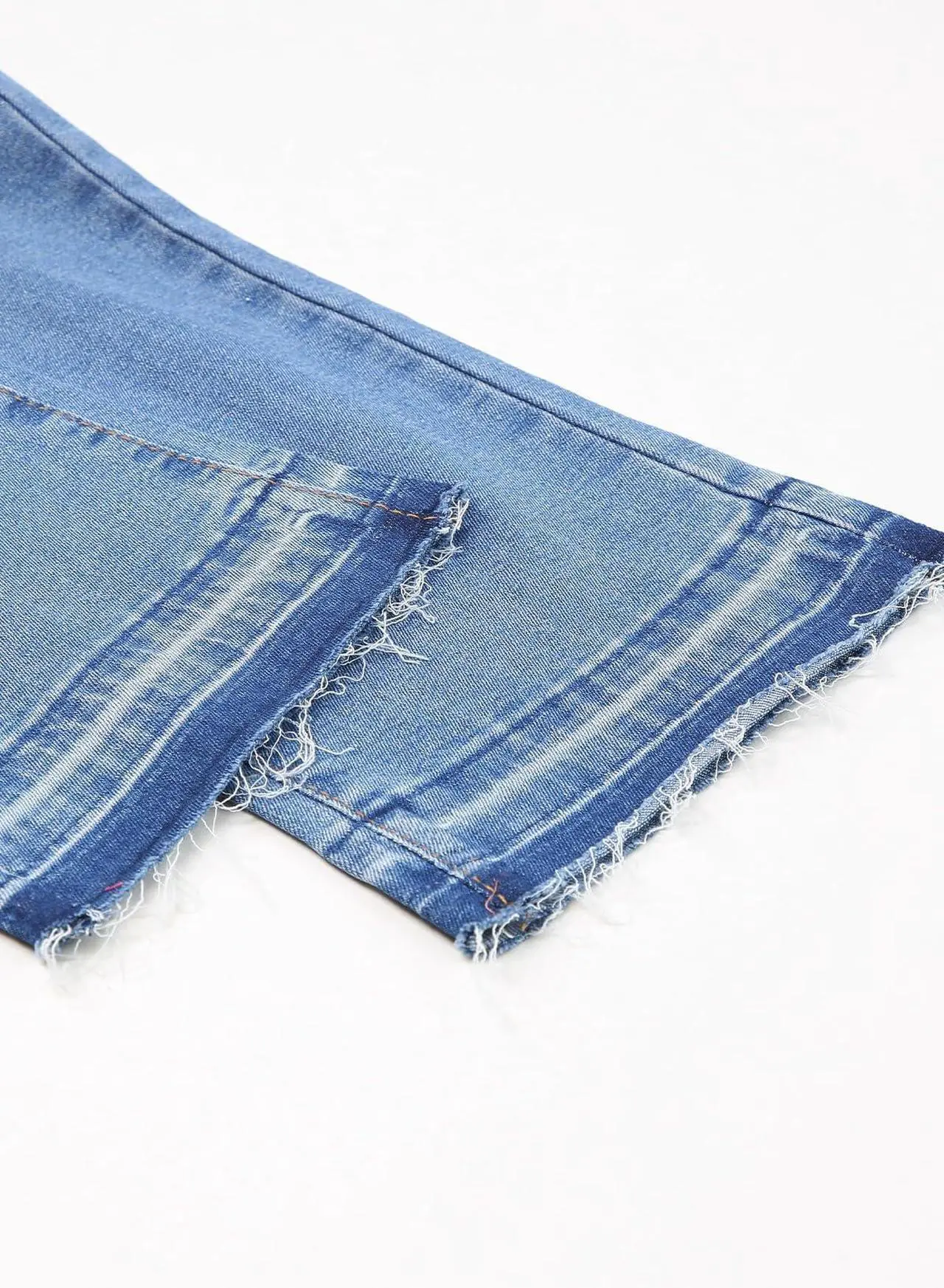 Alt view image 6 of 6 - Astylish Women's Casual Straight Leg Ankle Jeans High Waisted Denim Pants Sky Blue