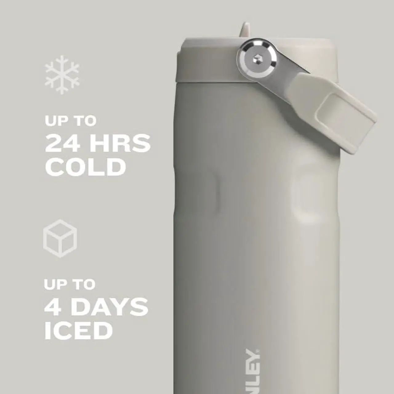 Alt view image 4 of 7 - Stanley IceFlow Flip Straw 2.0 Water Bottle 24 OZ | Built-In Straw with Larger Opening | Lightweight & Leak-Resistant | Insulated Stainless Steel | BPA-Free | Navy