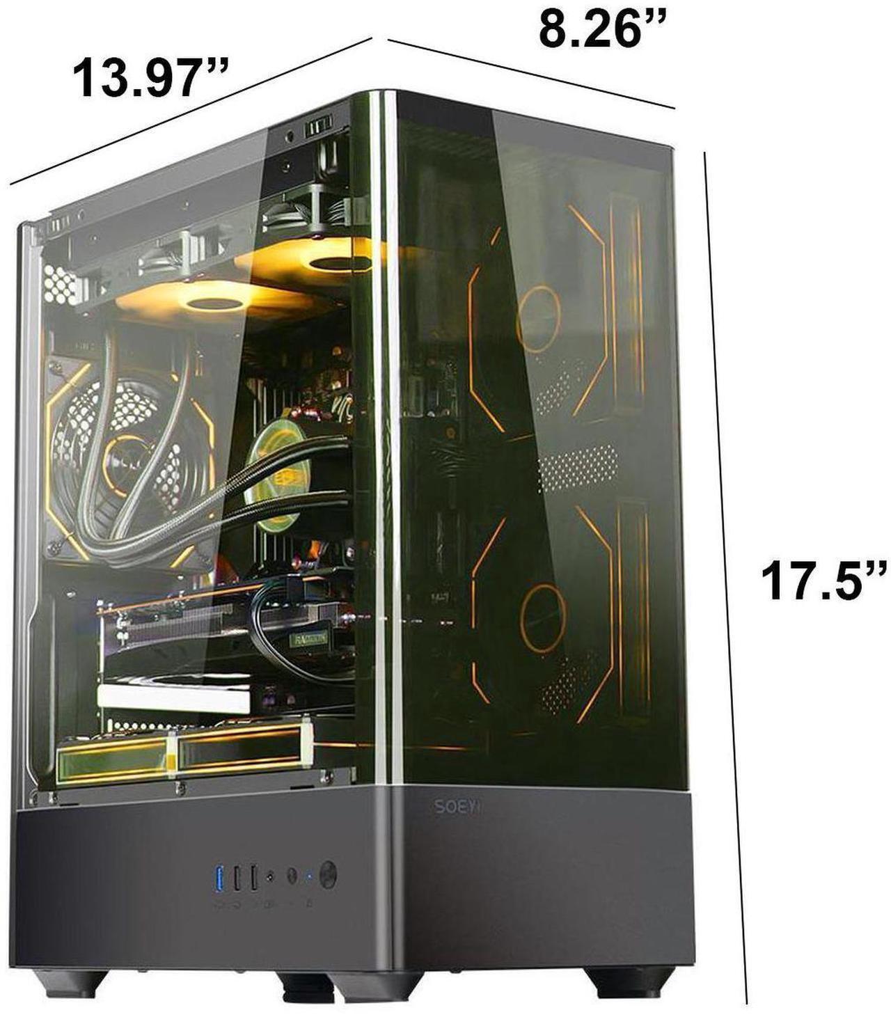 Alt view image 7 of 7 - YEAH MAGIC Gaming Desktop, Ryzen 7 5700X,RTX 4060,32GB DDR4 RAM, 1TB M.2 NVMe SSD ,Windows 11 home,WIFI, Liquid Cooler, ARGB Fans , Pc for Gaming DesignOffice , Prebuilt Gaming Pc