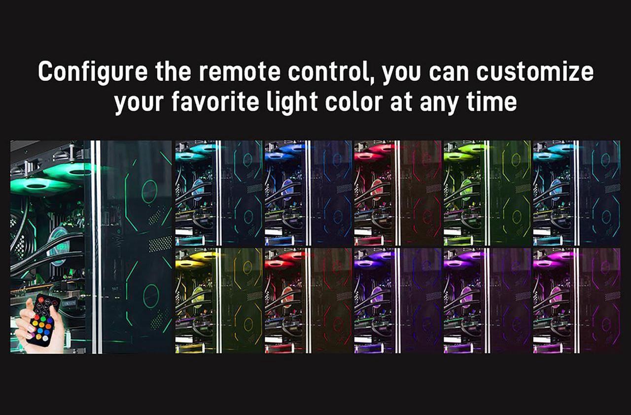 Alt view image 2 of 7 - YEAH MAGIC Gaming Desktop, Ryzen 7 5700X,RTX 4060,32GB DDR4 RAM, 1TB M.2 NVMe SSD ,Windows 11 home,WIFI, Liquid Cooler, ARGB Fans , Pc for Gaming DesignOffice , Prebuilt Gaming Pc