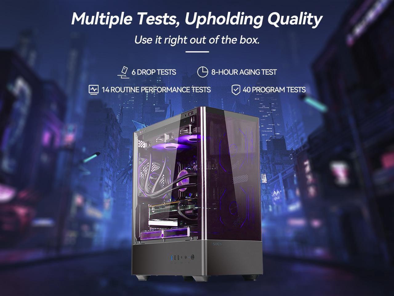 Alt view image 8 of 7 - YEAH MAGIC Gaming Desktop, Ryzen 7 5700X, NVIDIA RTX 4060 ,32GB DDR4 RAM, 1TB M.2 NVMe SSD ,Windows 11 home,WIFI, Liquid Cooler , ARGB Fans , Pc for Gaming DesignOffice , Prebuilt Gaming Pc