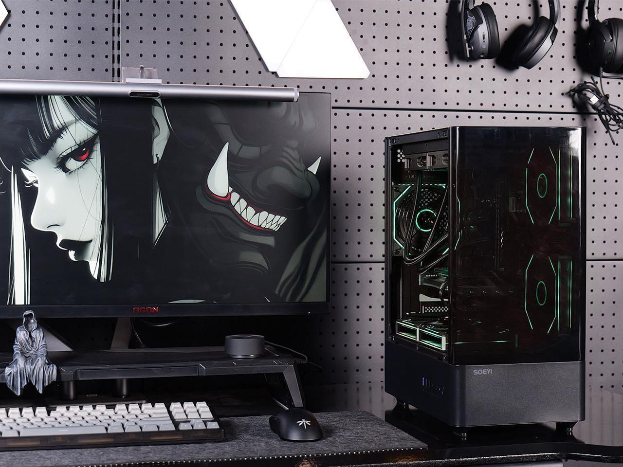 Alt view image 2 of 7 - YEAH MAGIC Gaming PC - AMD Ryzen 7 5700X - NVIDIA RTX 4060 - 32GB DDR4 RAM - 1TB M.2 NVMe SSD - Win 11 - WIFI -  Liquid Cooler - Prebuilt Gaming Pc - Pc for Gaming Design Office