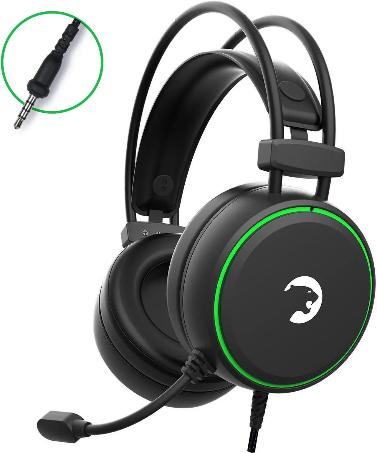 Main image of GAMEPOWER JIN X 3.5mm Jack Gaming Headset - Wired Headphones with 50MM Drivers, Comfort Design, 360 Spatial Audio, Noise Cancelling Mic, PS4, PS5, for Xbox, Black