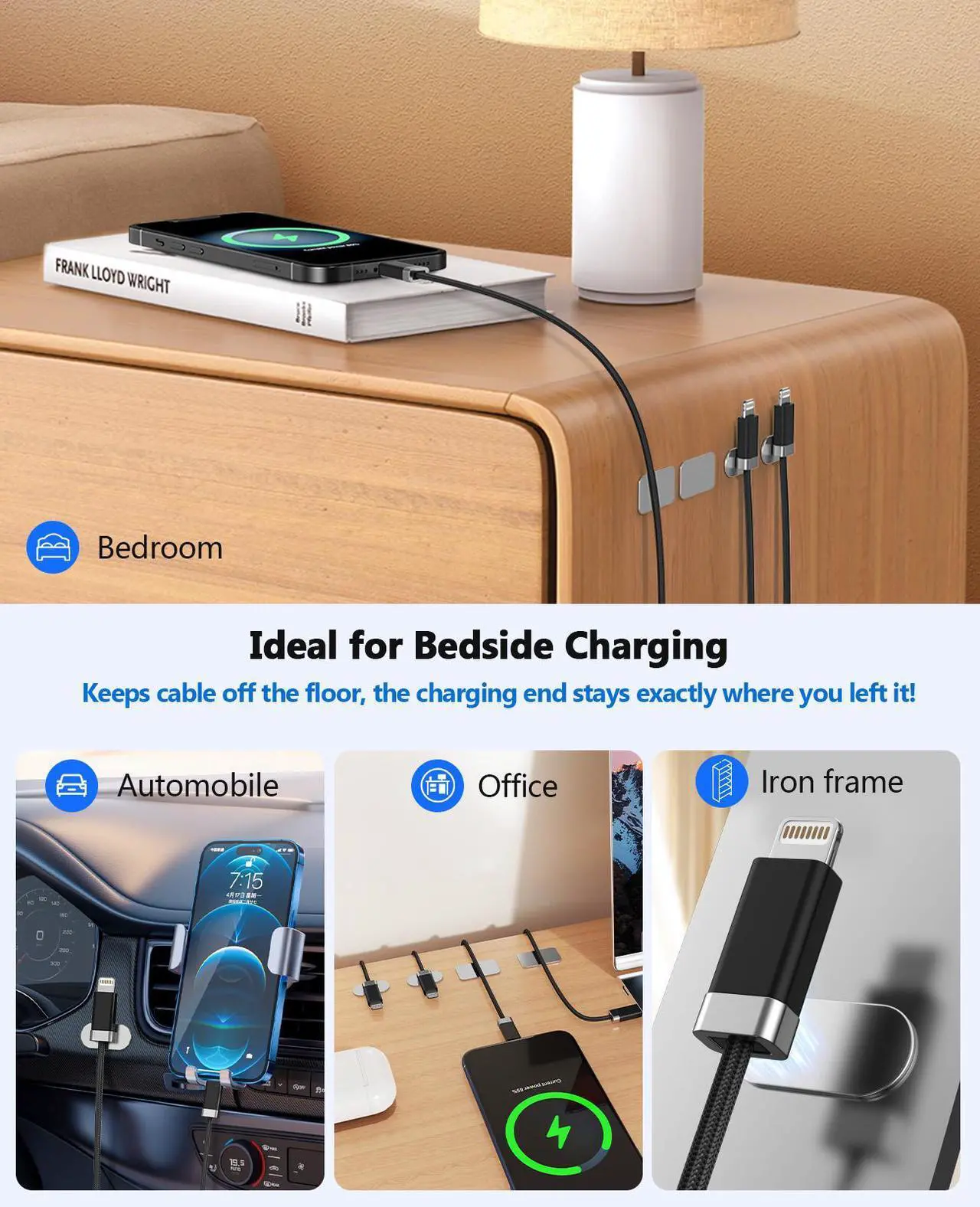 Alt view image 4 of 7 - Magtame StayCable USB A to Lightning Cable 2Pack, Anti-Drop Lightning Cable with Magnetic Keeper 3.3ft, Fast Charging Braided Cord Compatible for iPhone 14/13/12/11