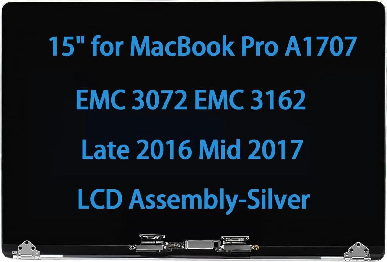 Main image of GBOLE 15" Screen Replacement for MacBook Pro A1707 EMC 3072 EMC 3162 Late 2016 Mid 2017 LCD Display Assembly 661-06375 661-08030 (Silver)