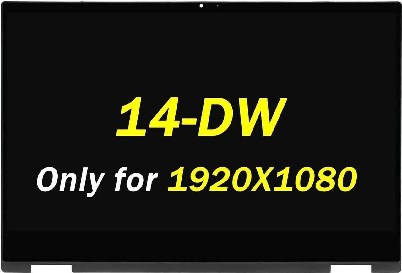 Main image of GBOLE Screen Replacement for HP Pavilion x360 14-dw1207nz 14-dw1030tu 14-dw1033tu 14-dw1040tu 14-dw1079nz 14-dw1133tu 14-dw1154ng 14-dw1003ns LCD Touch Screen Digitizer Assembly Bezel FHD