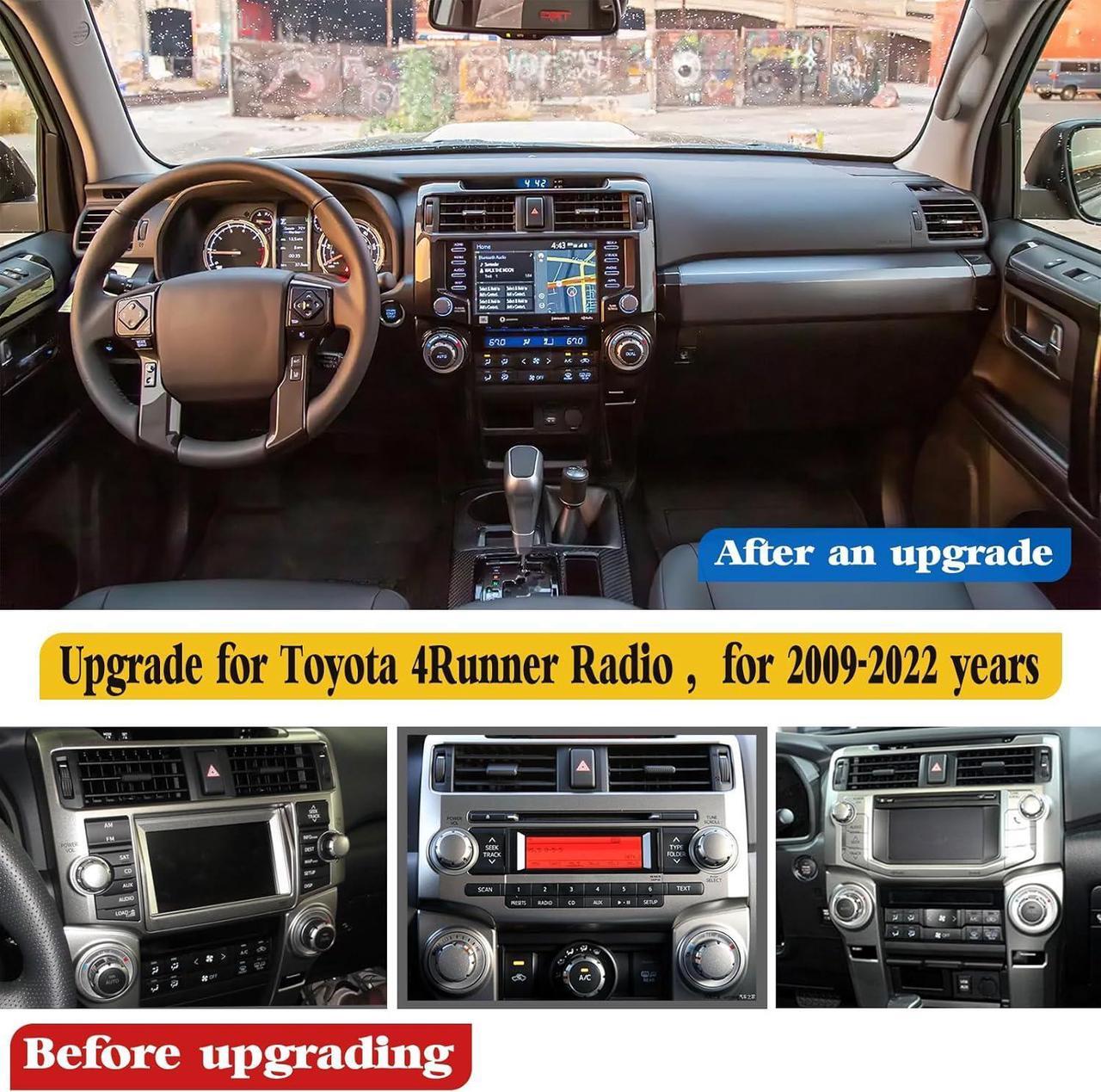 Alt view image 2 of 4 - GBOLE Replacement for Toyota 4Runner Radio 2009-2022 Year 9.0 inch Car Radio 4GB+32GB Touchscreen Wireless CarPlay Android Auto, GPS Navigation, Built-in 4G Cellular, Android 13