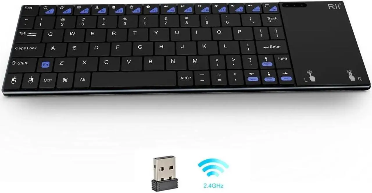 Alt view image 5 of 6 - Rii mini i12+ Wireless Mini Keyboard with Touchpad mouse for PC Tablet Android TV BOX