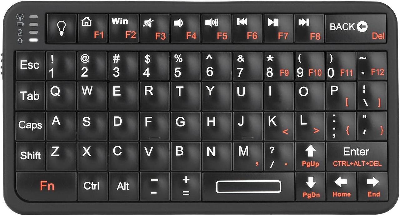 Main image of Rii Mini Bluetooth Keyboard,Portable Wireless Keyboard with Backlit,Rechargeable Mini Keyboard for Smart TV/Android TV Box/SmartPhone/HTPC/IPTV, BLACK(Upgrade-TypeC)