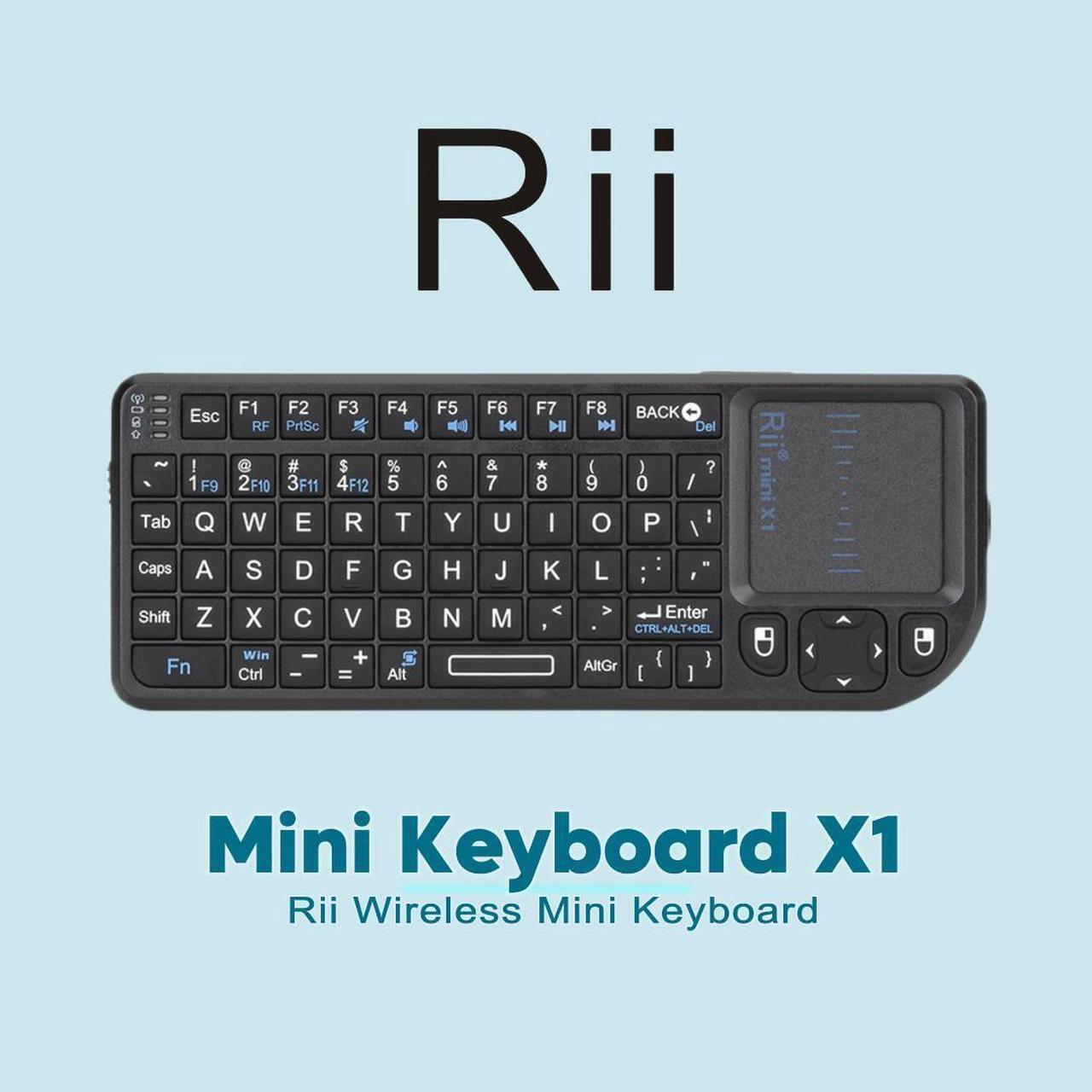 Alt view image 2 of 6 - Rii 2.4G Mini Wireless Keyboard with Touchpad Mouse,Lightweight Portable Wireless Keyboard Controller with USB Receiver Remote Control for . Black.72 keys
