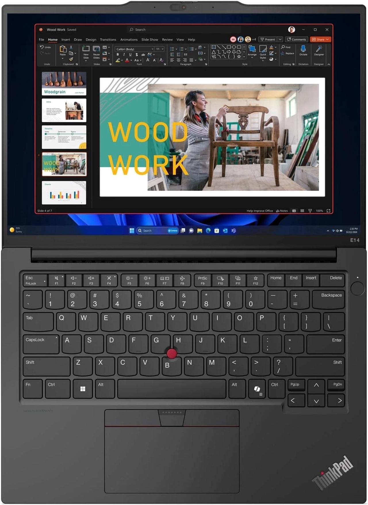 Alt view image 6 of 7 - Lenovo ThinkPad E14 Gen 6 14" Core Ultra 5 125U 1.3GHz 16GB 512GB SSD WIN11P, Black