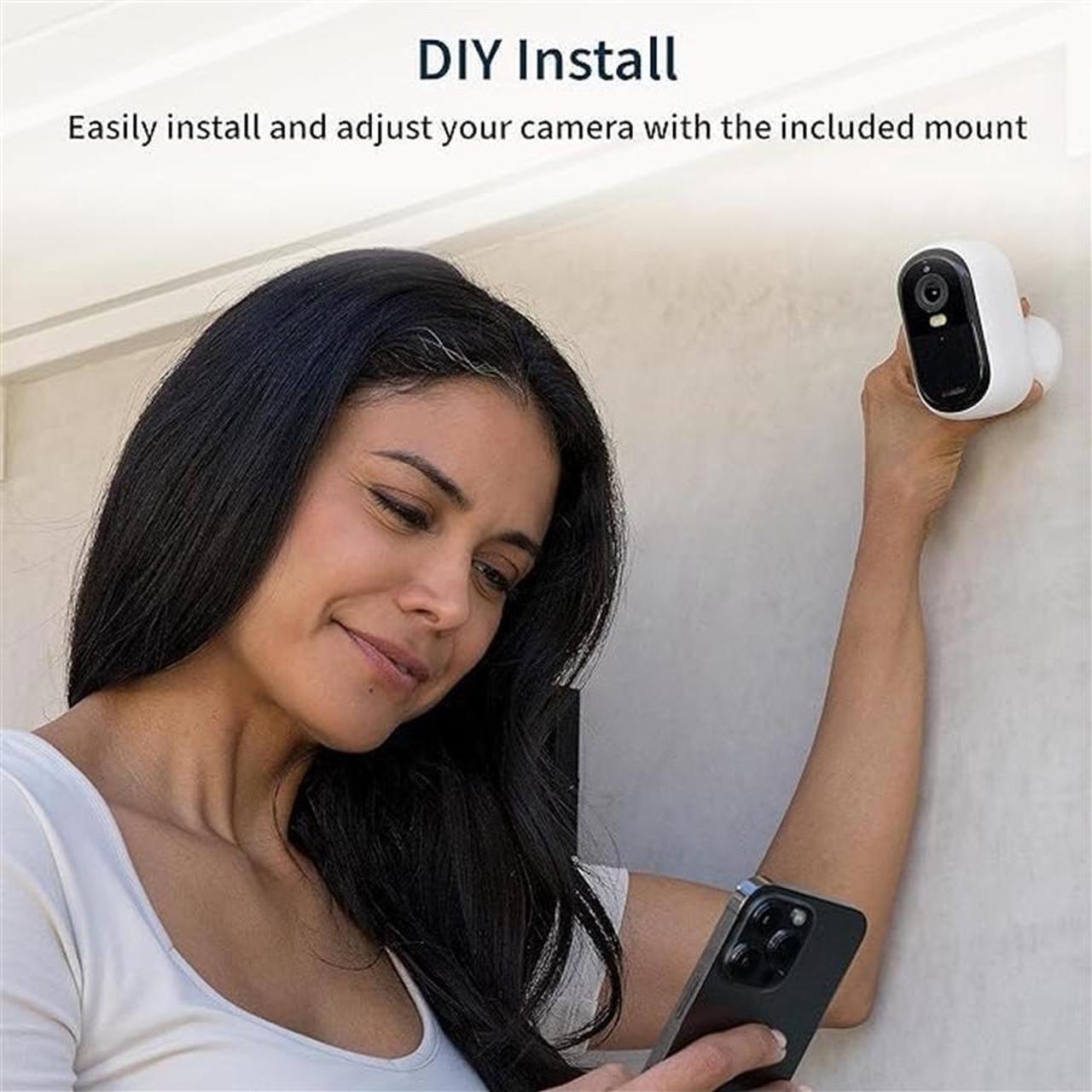 Alt view image 3 of 3 - Arlo Essential Spotlight Camera + Solar Panel (4 Cameras + 1 Solar Panel), White