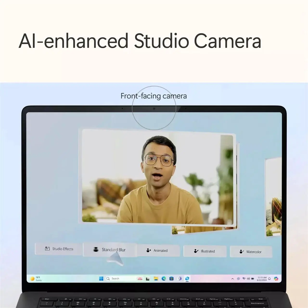 Alt view image 2 of 6 - Microsoft Surface Laptop 7 Copilot+PC 15" Touchscreen Snapdragon X Elite 32GB RAM 1TB SSD, Black