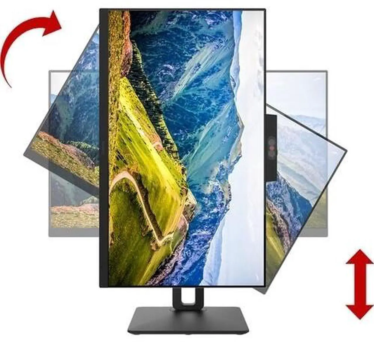 Alt view image 3 of 7 - Planar Systems PXV2410 24" IPS 1080p Full HD LED Monitor Facial Recognition Fully Adjustable, Black