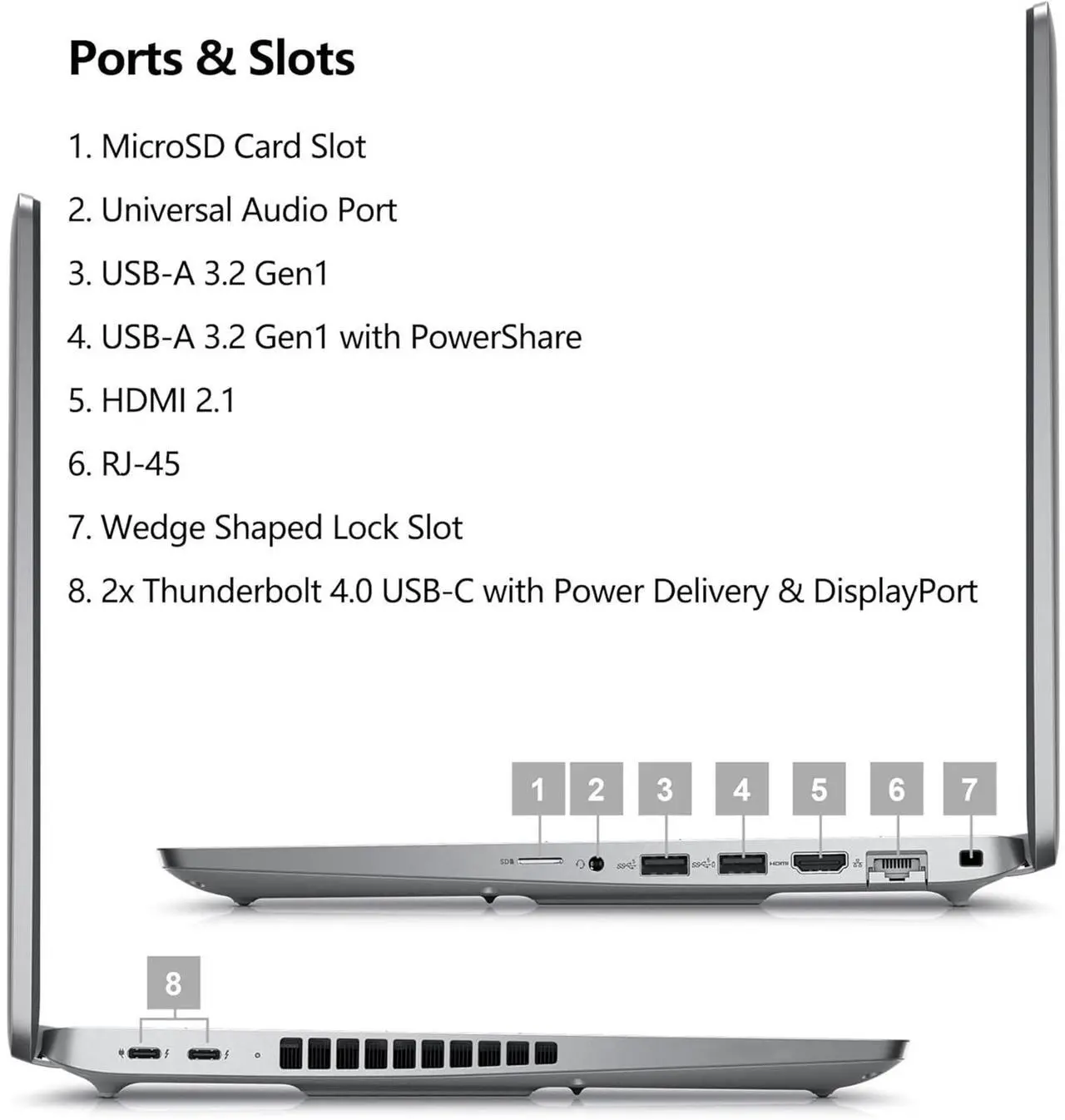 Alt view image 5 of 5 - Dell Latitude 5550 AI Laptop 15.6" Touchscreen Intel Core Ultra 5 135U 32GB RAM 256GB SSD VPRO W11P - Certified Refurbished - Grade A