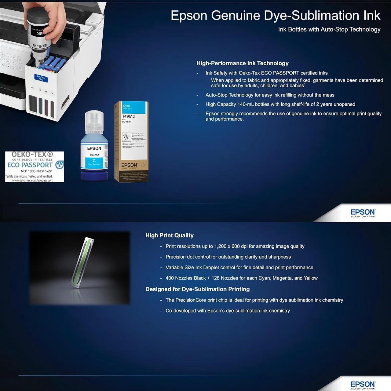 Alt view image 7 of 7 - Epson SureColor F170 Dye-Sublimation Printer