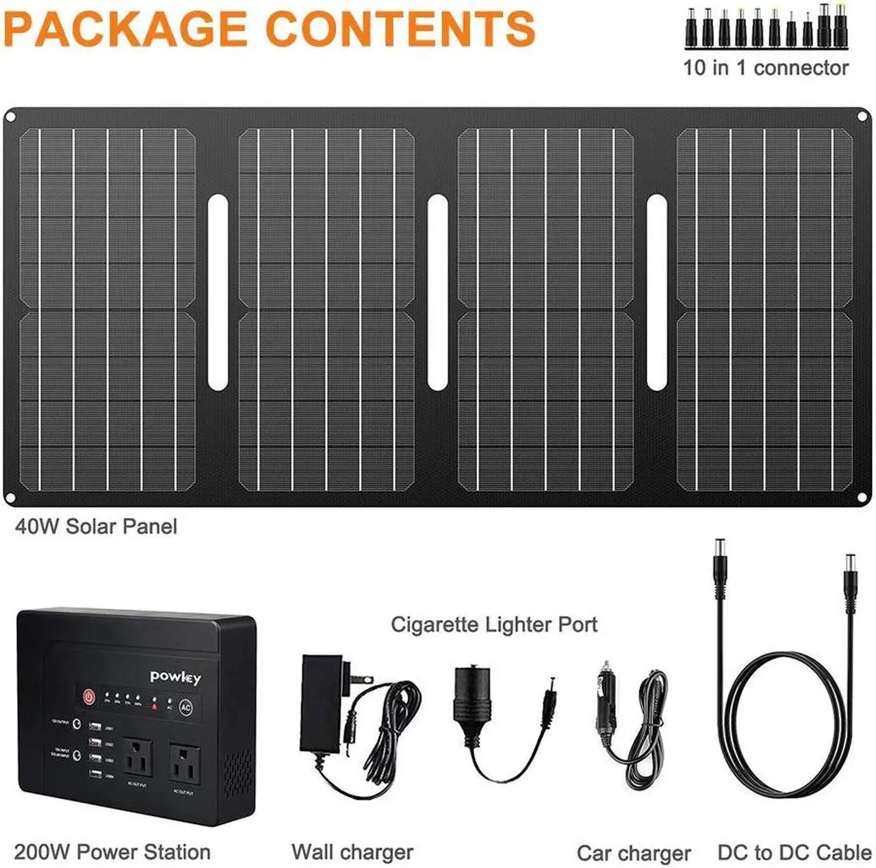 Alt view image 4 of 7 - Portable Power Station 146Wh 200W Solar Generator with 40W Solar Panel Kit, 110V AC DC USB Outlet Battery Bank Backup Charger for Laptop Tablet Phone Lamp Fan Outdoor Camping Trip Home Emergency