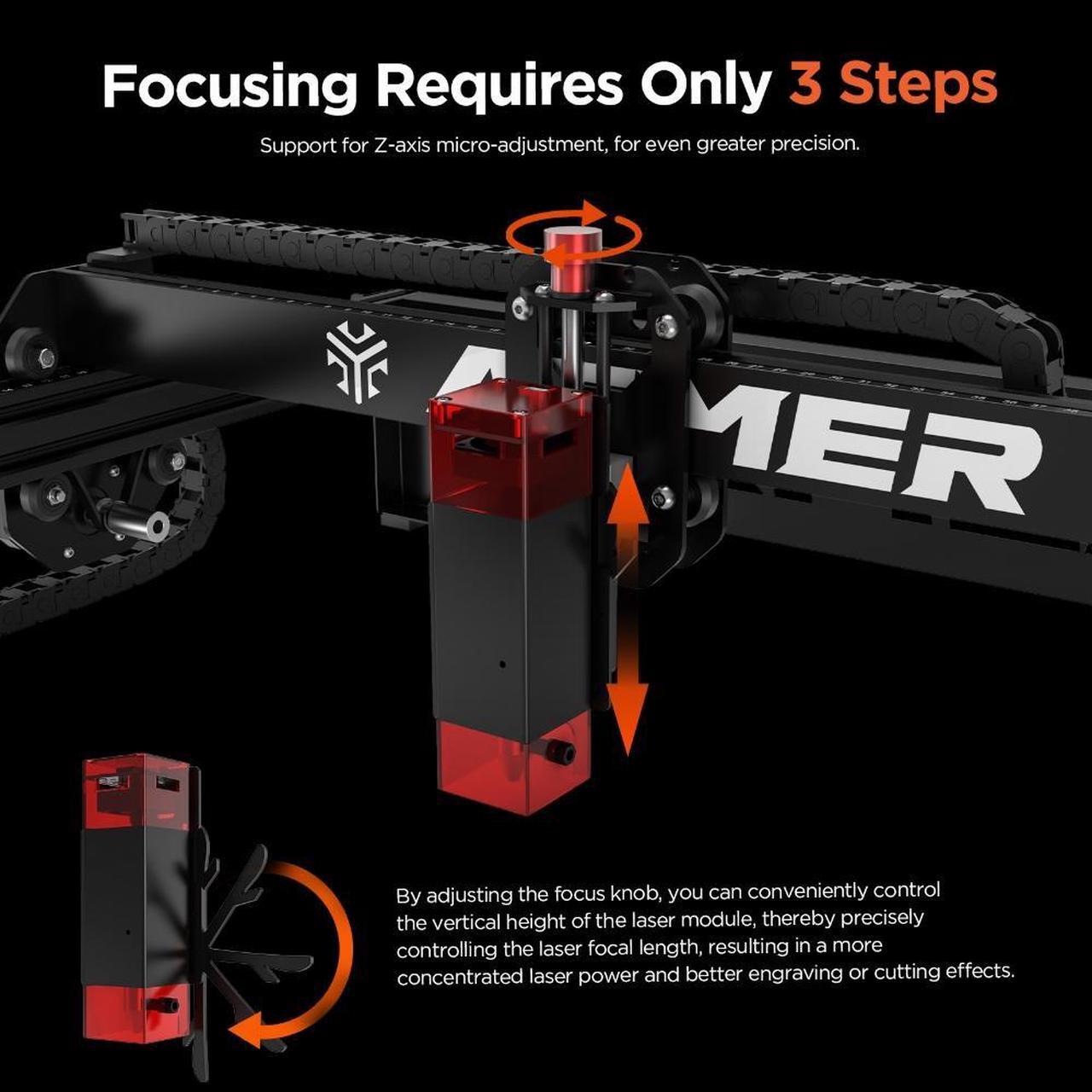 Alt view image 5 of 7 - Acmer P1 Laser Engraver, 10W Output Laser Cutter and Engraver Machine for Wood, Metal, Acrylic, Leather