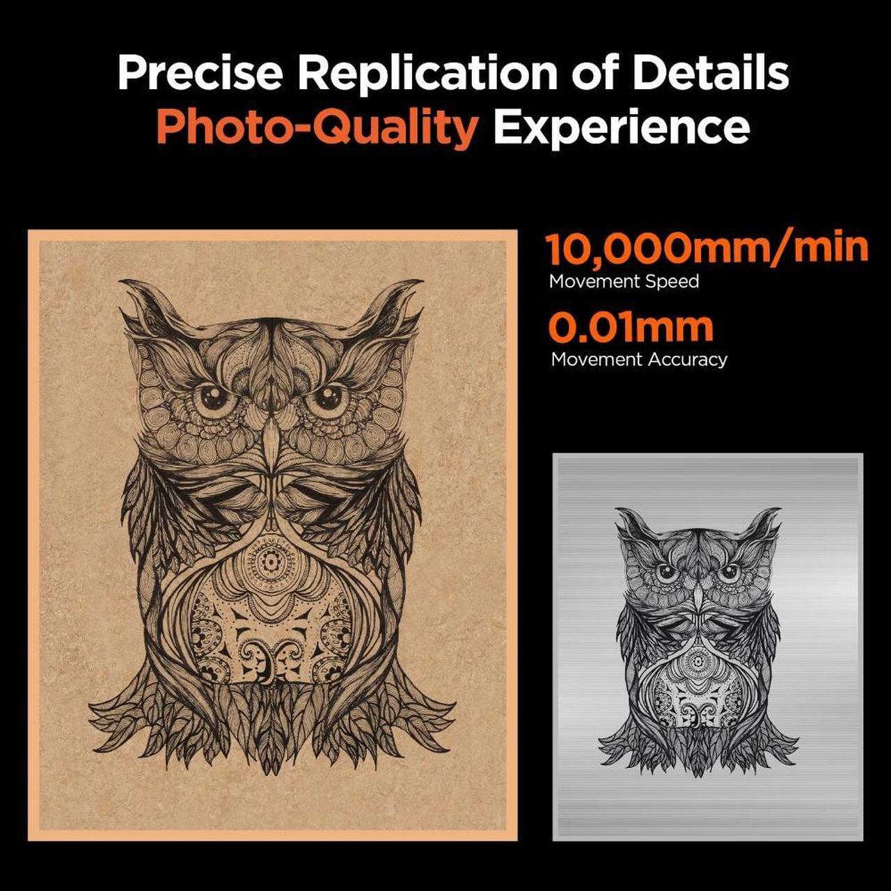 Alt view image 6 of 7 - Acmer P1 Laser Engraver, 10W Output Laser Cutter and Engraver Machine for Wood, Metal, Acrylic, Leather