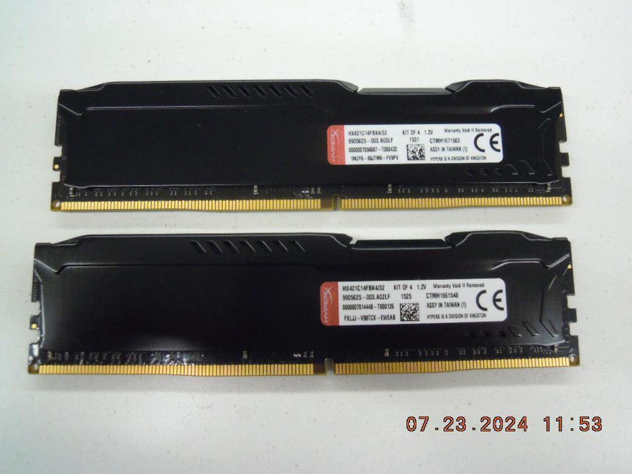 Alt view image 2 of 3 - HyperX FURY 16GB (2 x 8GB) DDR4 2133 (PC4 17000) Memory Kit Model HX421C14FBK4/32
