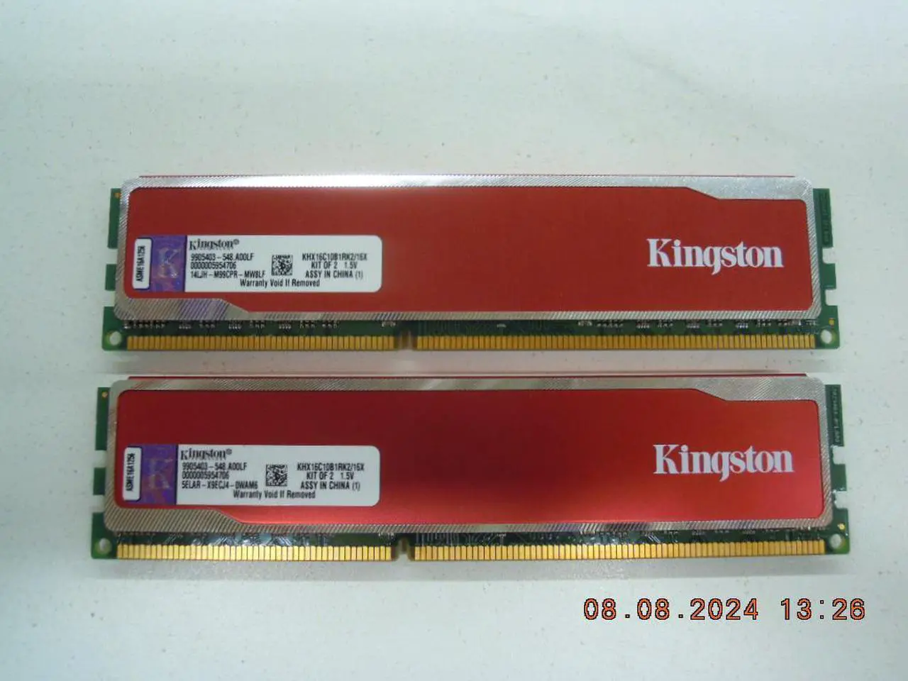 Alt view image 2 of 3 - HyperX XMP Blu Red Series 16GB (2 x 8GB) DDR3 1600 Desktop Memory Model KHX16C10B1RK2/16X