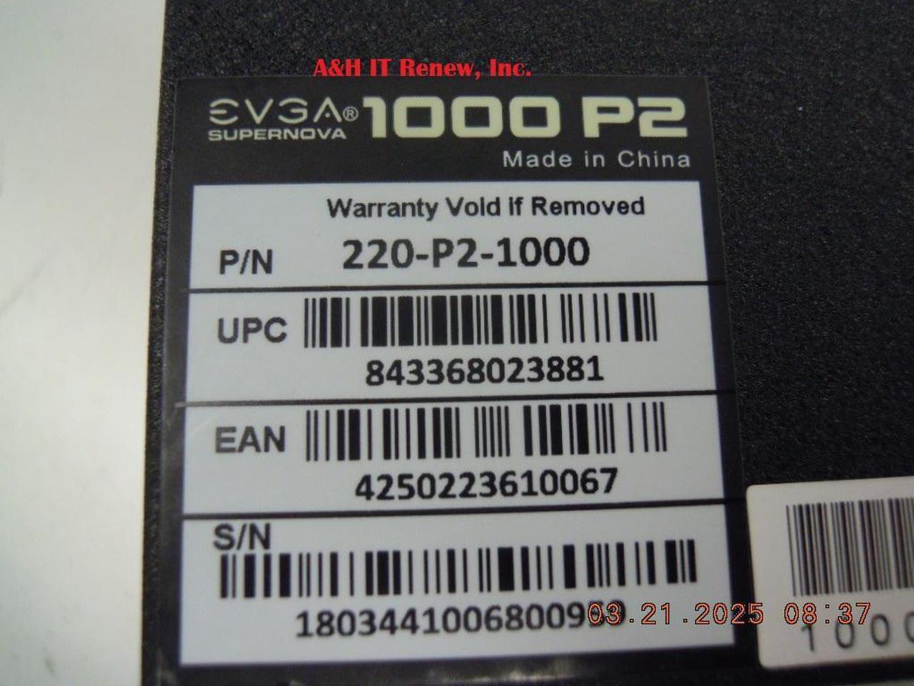 Alt view image 11 of 11 - EVGA 220-P2-1000-XR EVGA SuperNOVA 1000W 80Plus