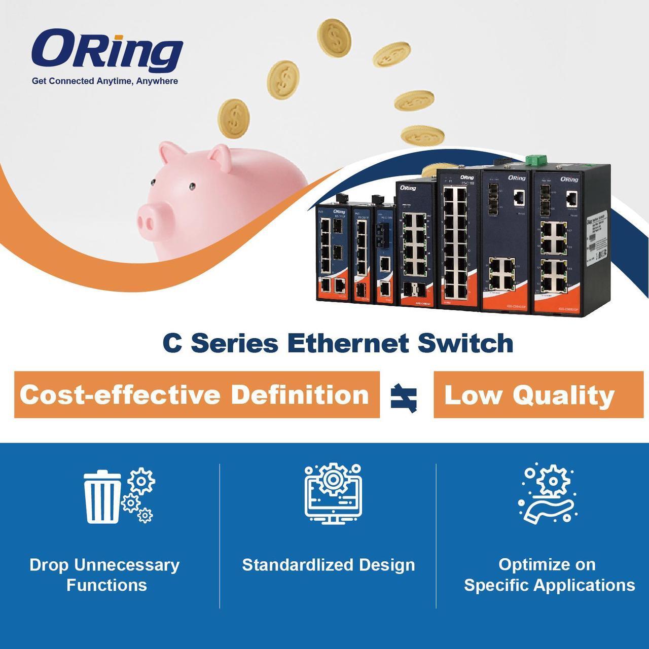Alt view image 5 of 6 - ORing IES-C1050 | Industrial 5-Ports 10/100Base-T(X) Unmanaged Fast Ethernet Switch