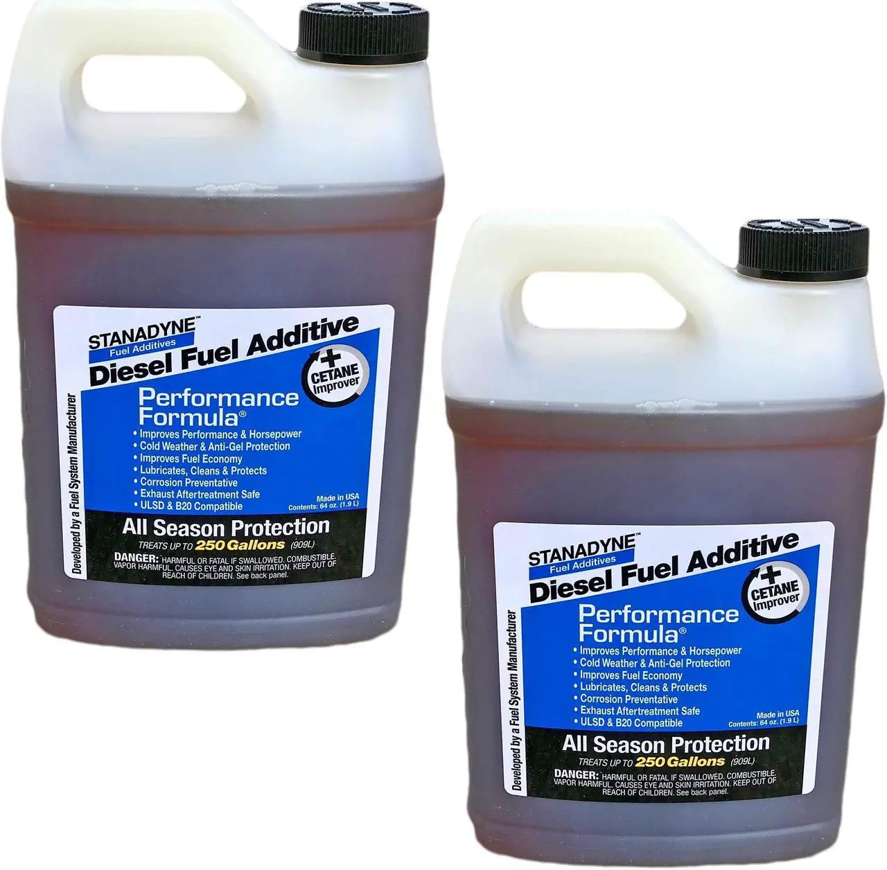 Main image of Stanadyne Performance Formula Diesel Fuel Additive 2 Pack of 1/2 Gallon Jugs - Part # 38566