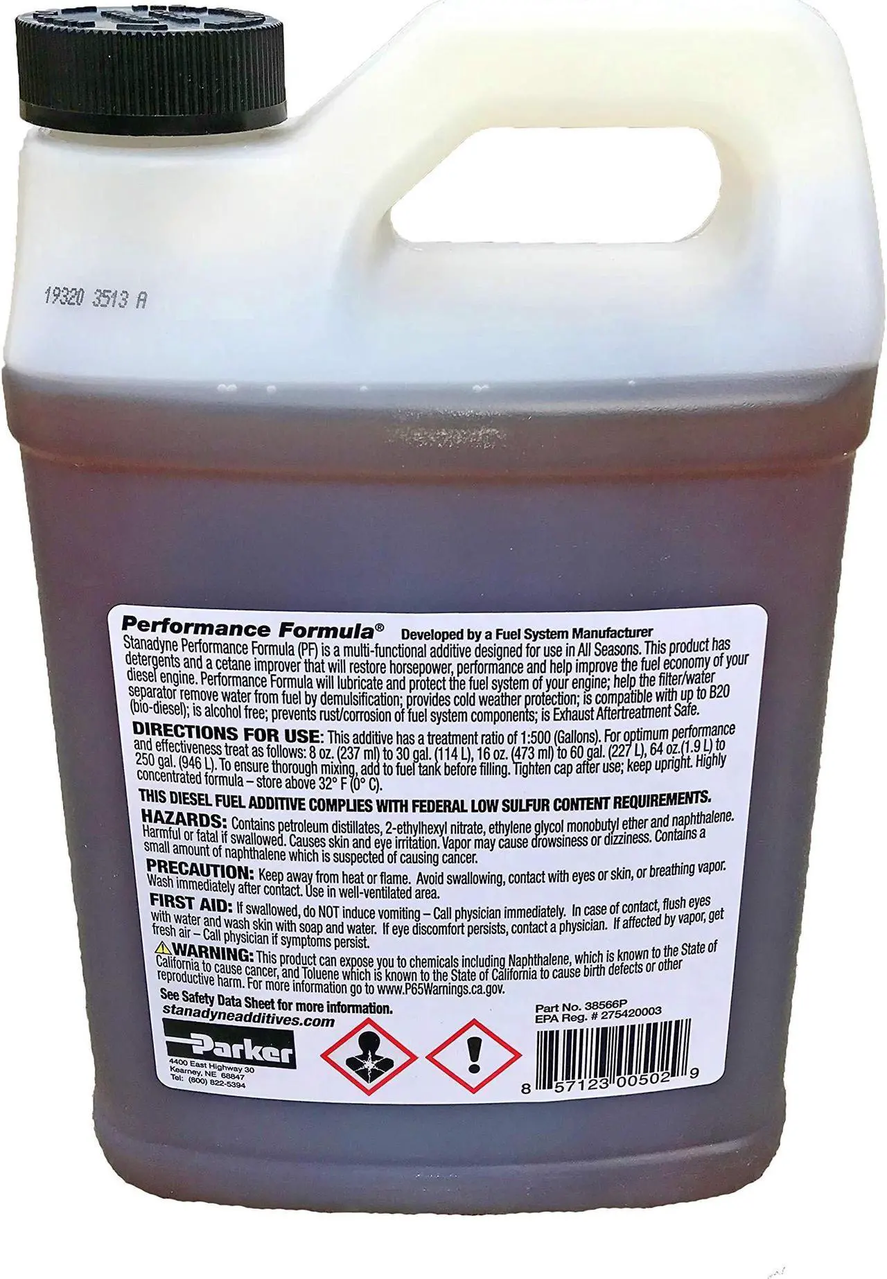 Alt view image 2 of 7 - Stanadyne Performance Formula Diesel Fuel Additive 2 Pack of 1/2 Gallon Jugs - Part # 38566