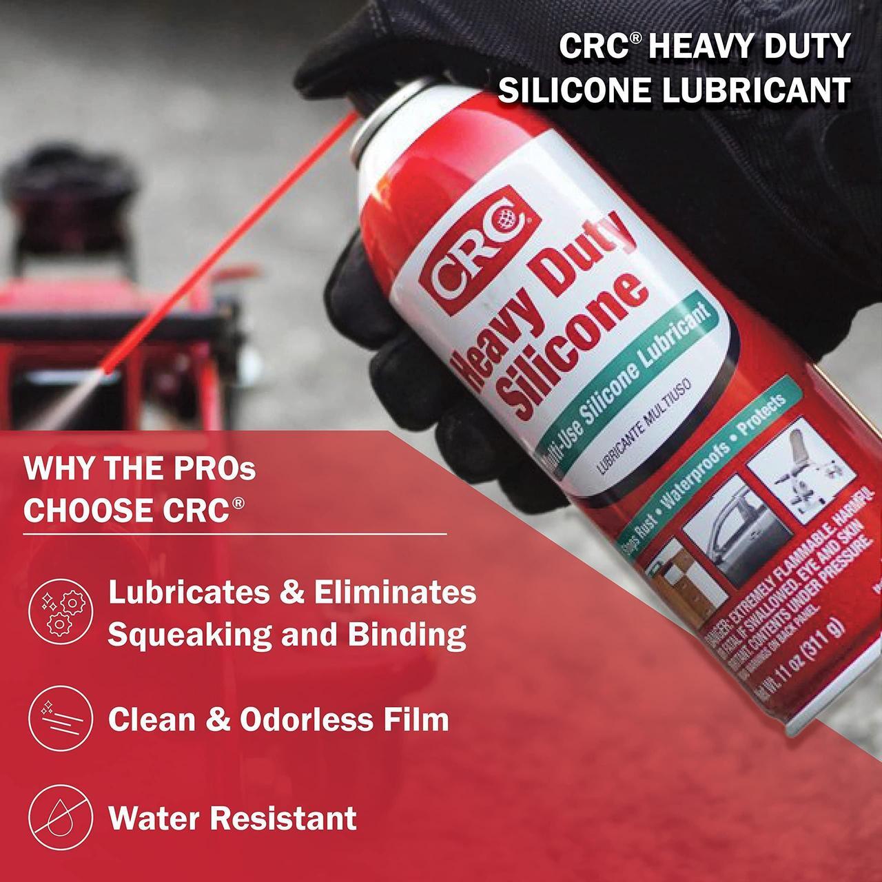Alt view image 2 of 2 - CRC Heavy Duty Silicone Lubricant, 11 Wt Oz, Clear Colorless Liquid