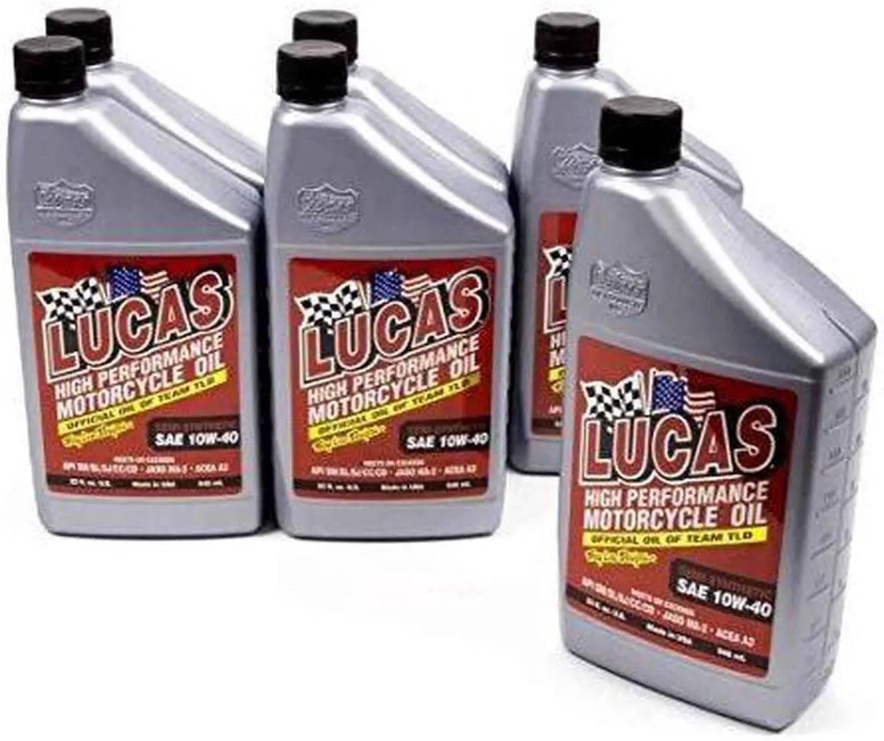 Main image of Lucas Oil 10710 High Performance Semi-Synthetic SAE 10W-40 Motorcycle Oil - 1 Quart (Pack of 6)