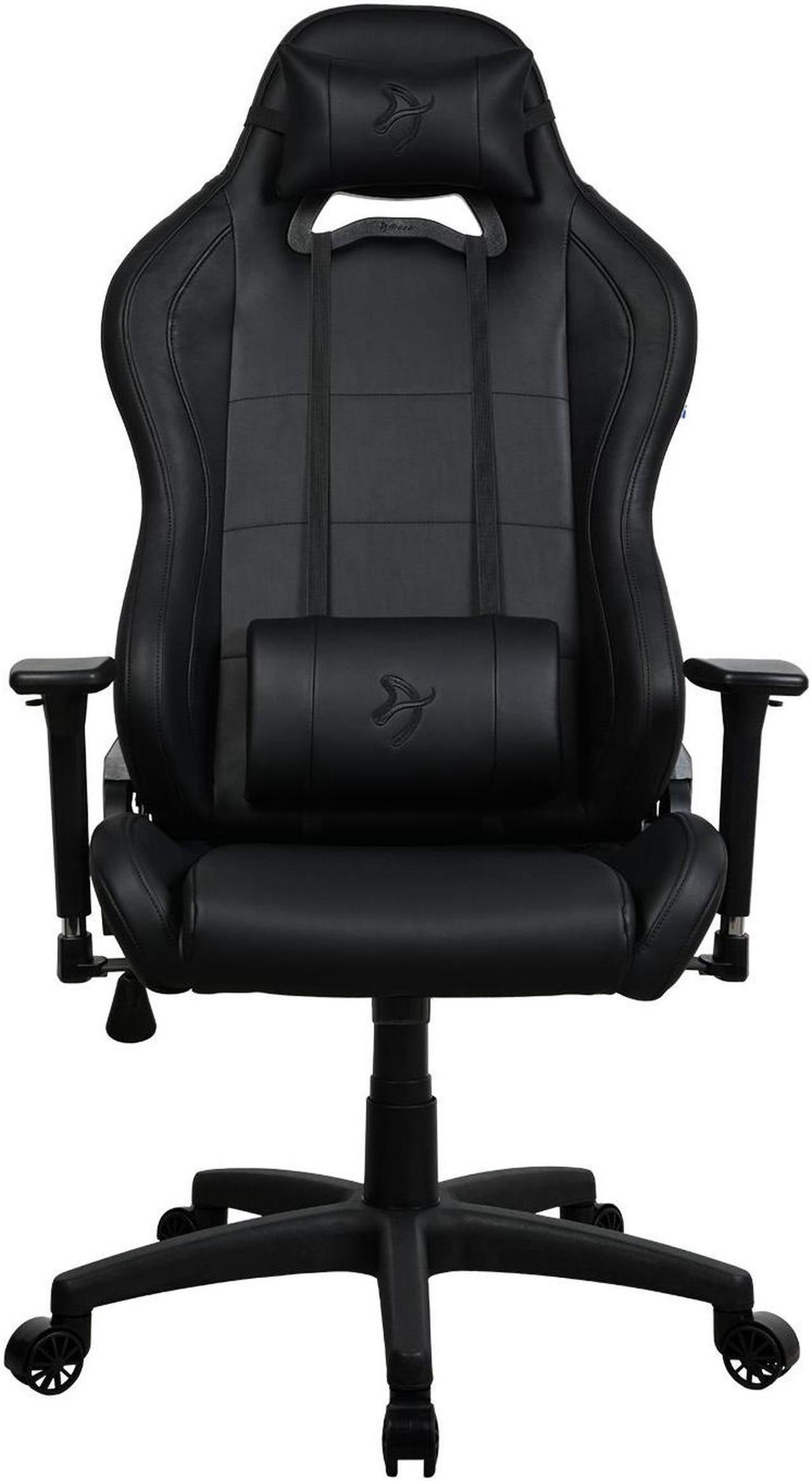 Alt view image 2 of 5 - Arozzi Torretta Premium SoftPU Fabric Upholstery Fabric with Unique Velvety Texture Breathable Fluid-Repellant Ergonomic Design with 2 Supportive Pillows for Office and Gaming Chair - Pure Black
