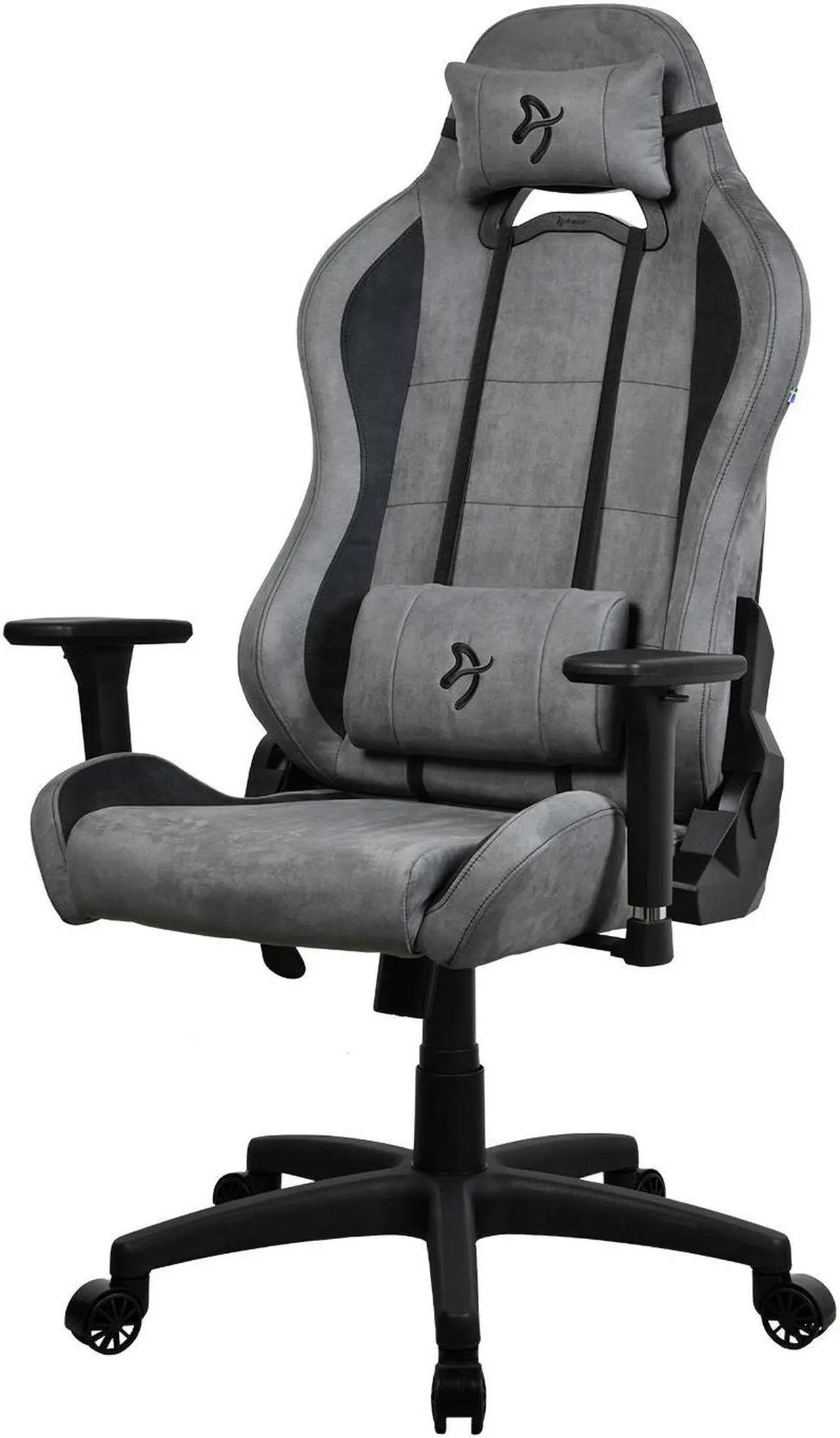 Main image of Arozzi Torretta Premium Supersoft Fabric Upholstery Fabric with Unique Velvety Texture Breathable Fluid-Repellant Ergonomic Design with 2 Supportive Pillows for Office and Gaming Chair - Anthracite
