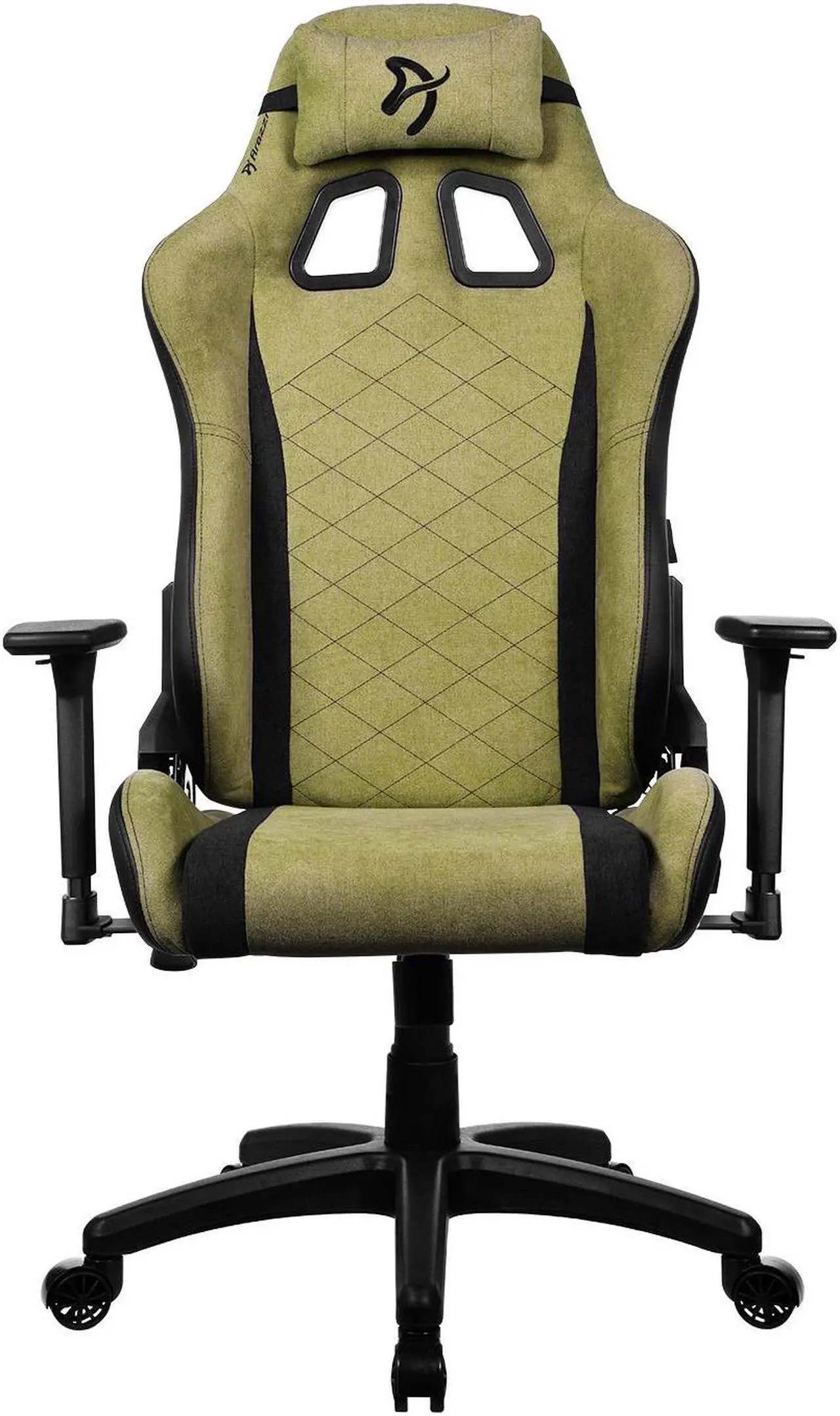 Alt view image 5 of 6 - Arozzi Avanti Premium Soft Fabric Upholstery Fabric with Unique Velvety Texture Breathable Fluid-Repellant Ergonomic Design for Office and Gaming Chair - Moss Green