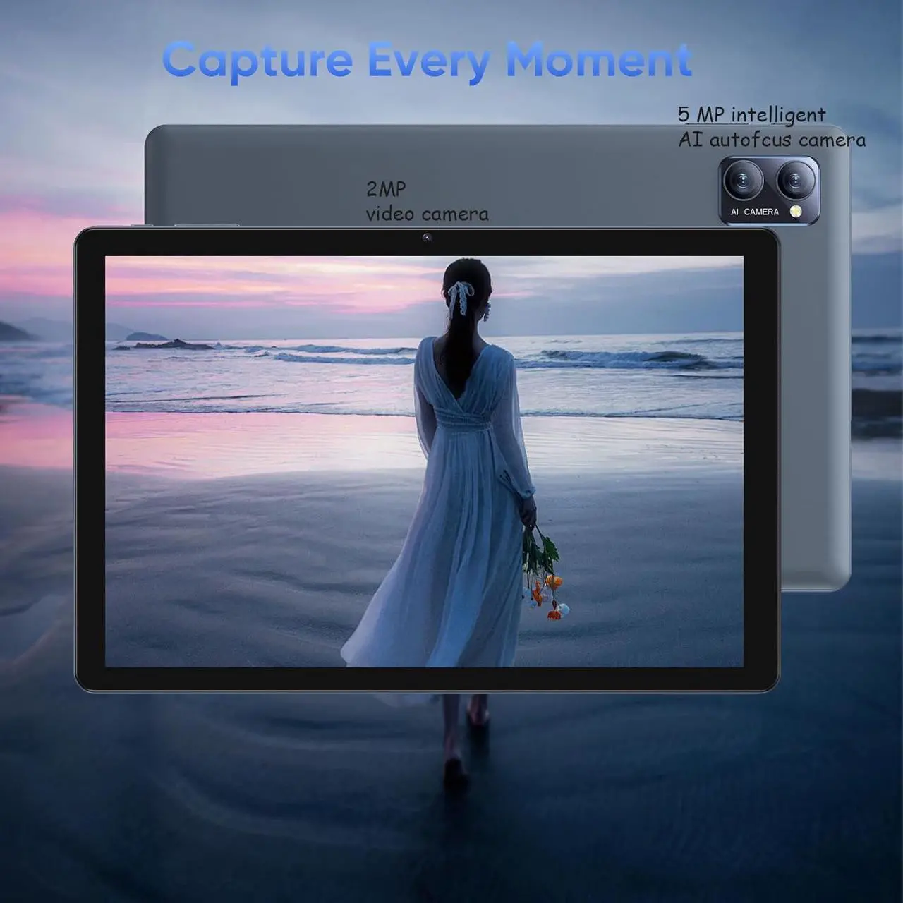 Alt view image 6 of 7 - N-one Android 13 Tablet, 10 Inch Tablets HD Screen 8GB(4+4) 64GB Quad Core & 1TB Expand for Smooth Experience, 5MP Camera WiFi Bluetooth and Widevine L1 Streaming for Work Education Reading Gift