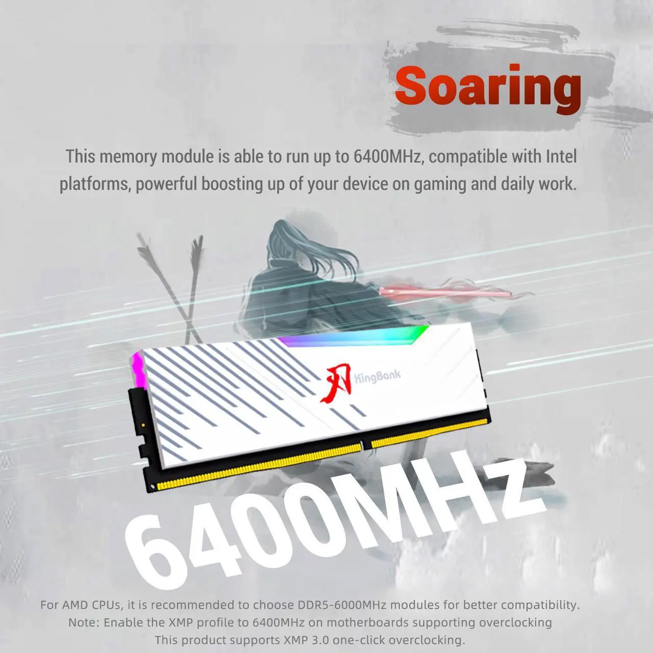 Hynix DDR5 96GB RAM Kit - 2x48GB 6400MT/s CL32 RGB Gaming Memory