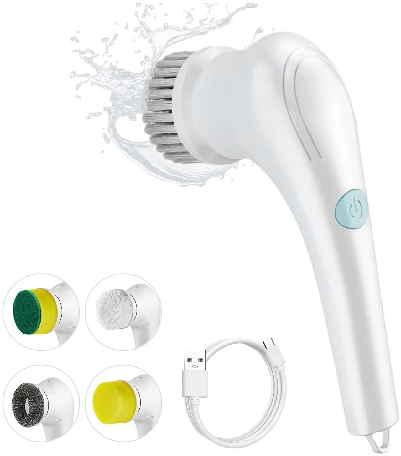 Main image of Toytexx Inc 5-in-1 Cordless Electric Spin Scrubber: Handheld Cleaning Brush for Kitchen, Bathroom, Home