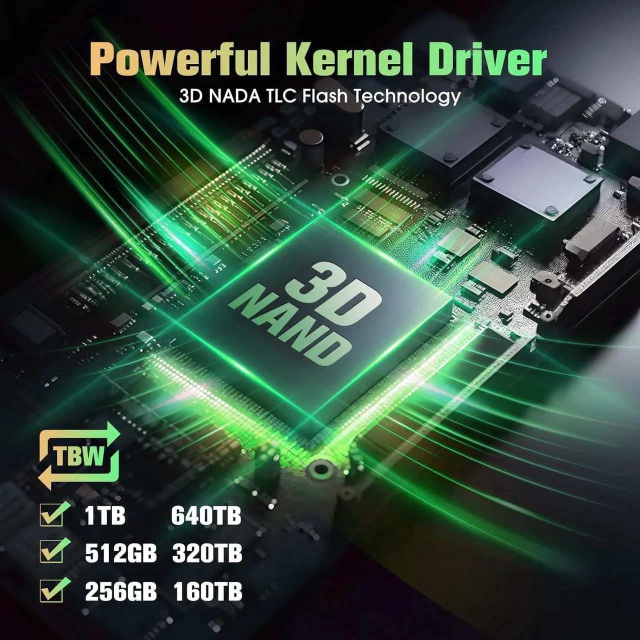Alt view image 4 of 7 - KOWIN CMS100 M.2 SATA 6Gb/s SSD 256GB, R/W up to 510/510MB/s,SATA3.0 M.2 2280 interface desktop/laptop universal computer hard drive high-speed SATA6Gb/s built-in solid state drive 256GB