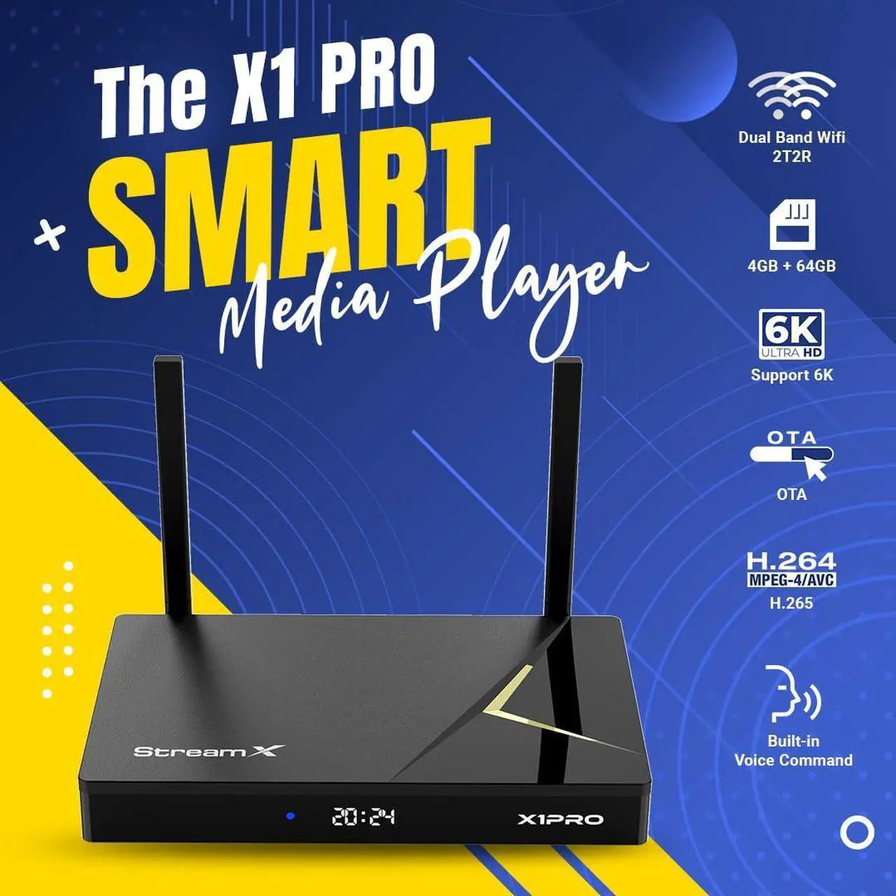Smart Box DIGIBOX D3 Plus 4GB+64GB Supports WiFi 6 Smart TV