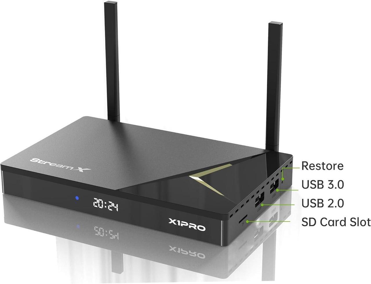 Alt view image 4 of 7 - Superbox X1 Pro Portable Smart Android TV Box, 4GB+64GB Storage, Voice Remote Control, 6K Ultra HD, WiFi-6 Supported, HDMI Cable, 1000Mbps Ethernet Port, Instruction Manual