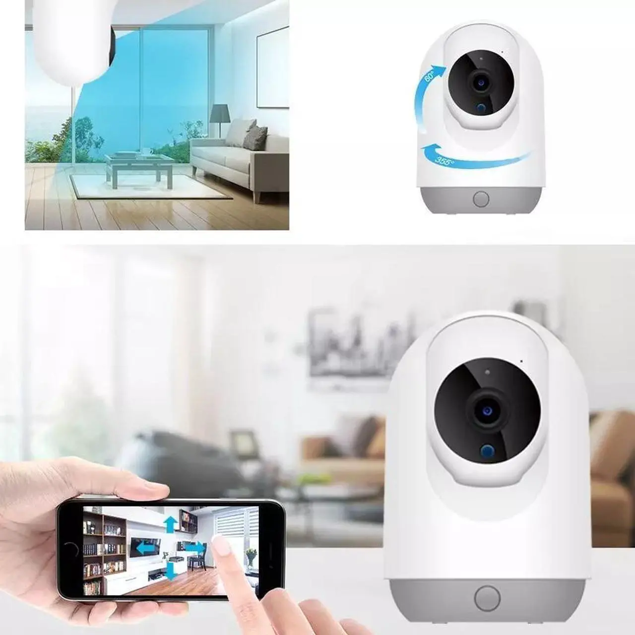 Alt view image 2 of 7 - inLifeCam 3.0 MP Tuya Smart APP Indoor WIFI Pan Tilt PTZ Wireless IP Camera Network Camera