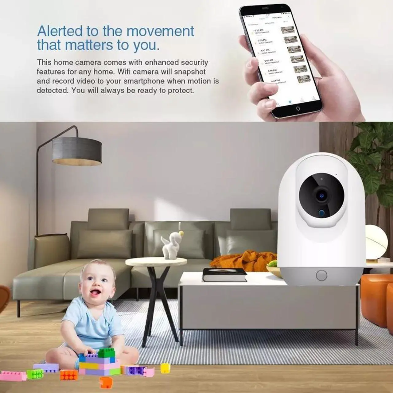 Alt view image 3 of 7 - inLifeCam 3.0 MP Tuya Smart APP Indoor WIFI Pan Tilt PTZ Wireless IP Camera Network Camera